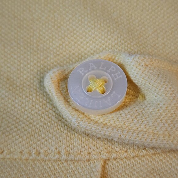 Ralph Lauren Dress Girls 12M Yellow Long Sleeve Polo Pleated Skirt Classic Logo - Picture 3 of 12